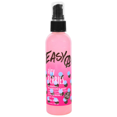 Easy A Airy Berries Hydrating Fragrance Mist with Cold-Pressed Strawberry Oil, 4 oz