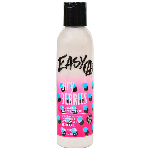Easy A Airy Berries Hydrating Body Lotion with Cold-Pressed Strawberry Oil, 6 oz